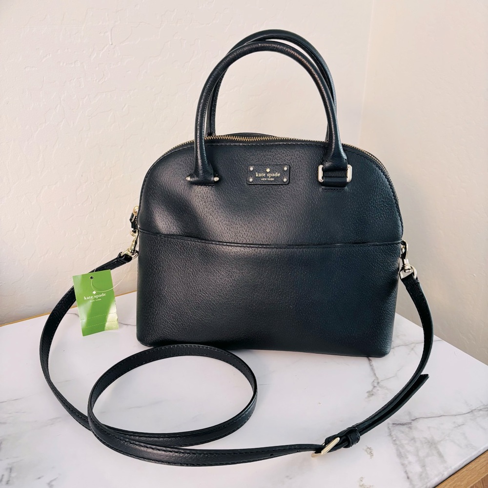 Kate Spade Grove Street Carli‎ NWT Black Leather Handbag WKRU4192 - Picture 2 of 11